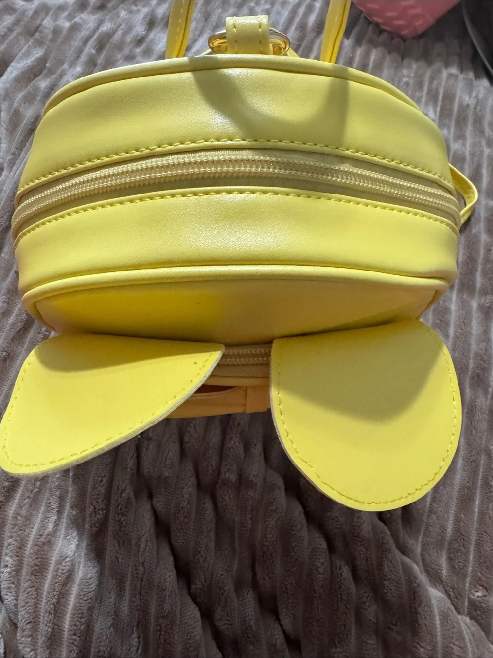 New Yellow Bow Polka Dot Kids Backpack Purse